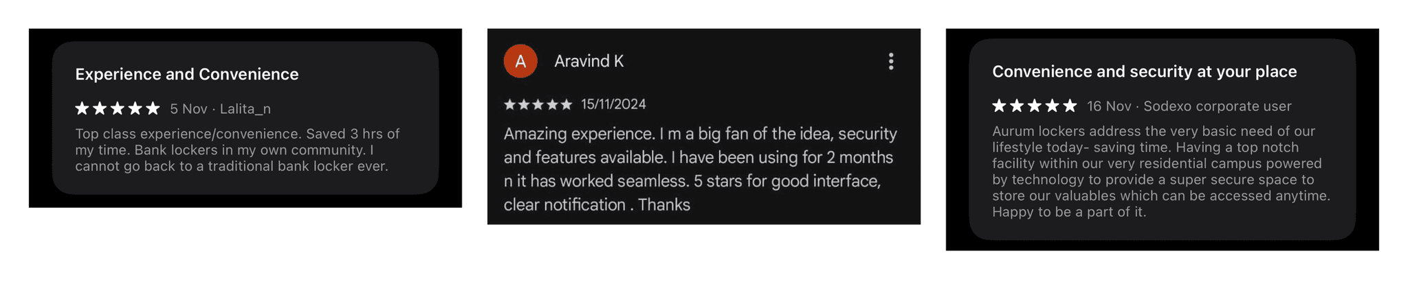 User ratings and feedback